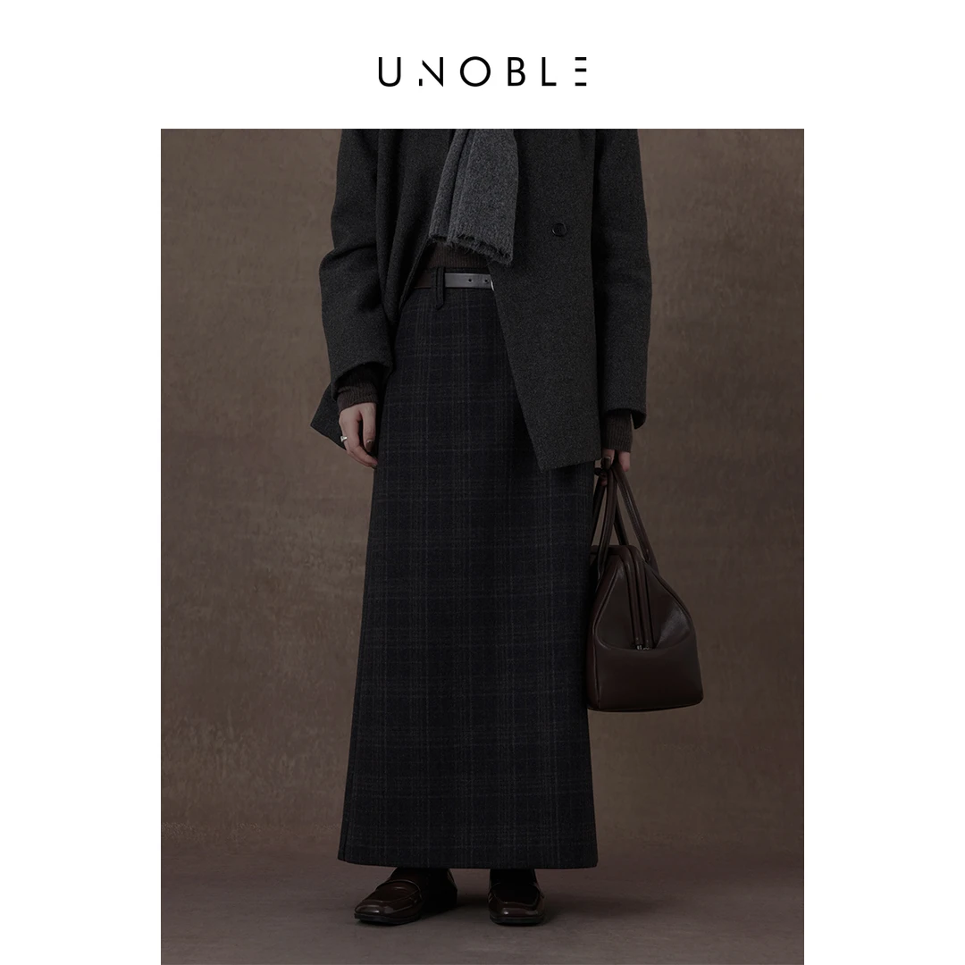 UNOBLE 2024F/W【灰格半身裙】早秋新品 简约时尚半身裙
