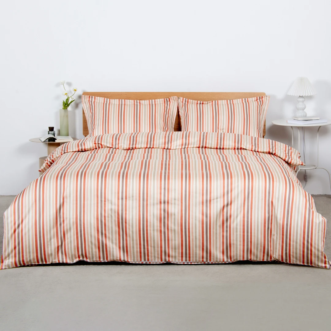 一丝浓-外贸出口 橙心如意80支全棉长绒棉贡缎柔软亲肤四件套轻奢