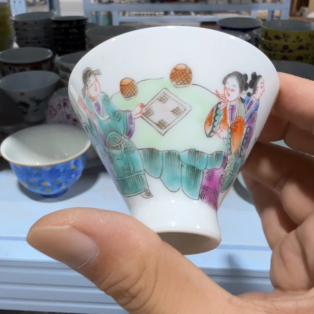 瓷片摆件手绘瓷器全部处理