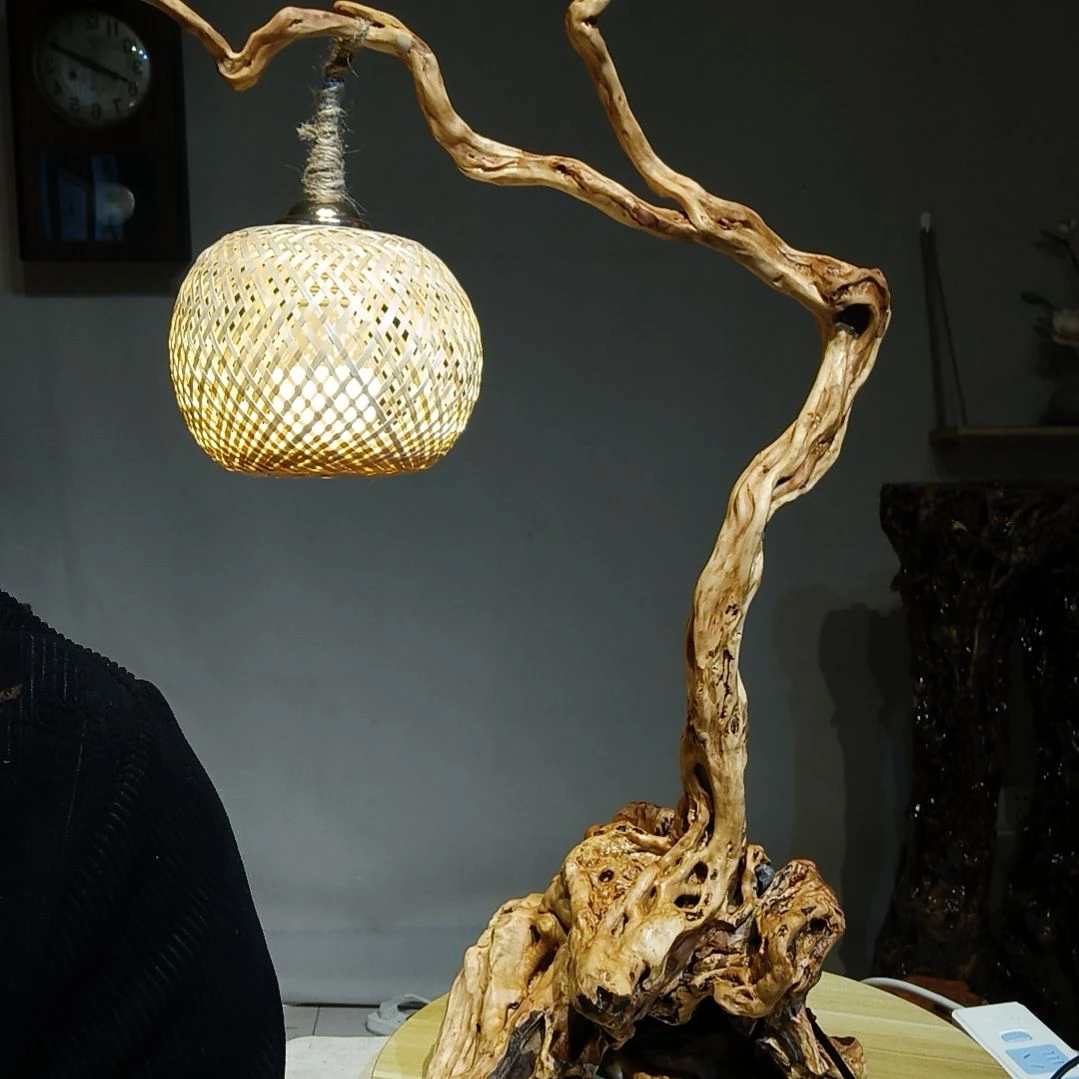 依****木随形意境茶灯台灯