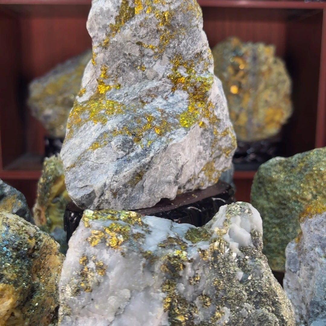 玉***奇有机玻璃金矿石摆件366闪购