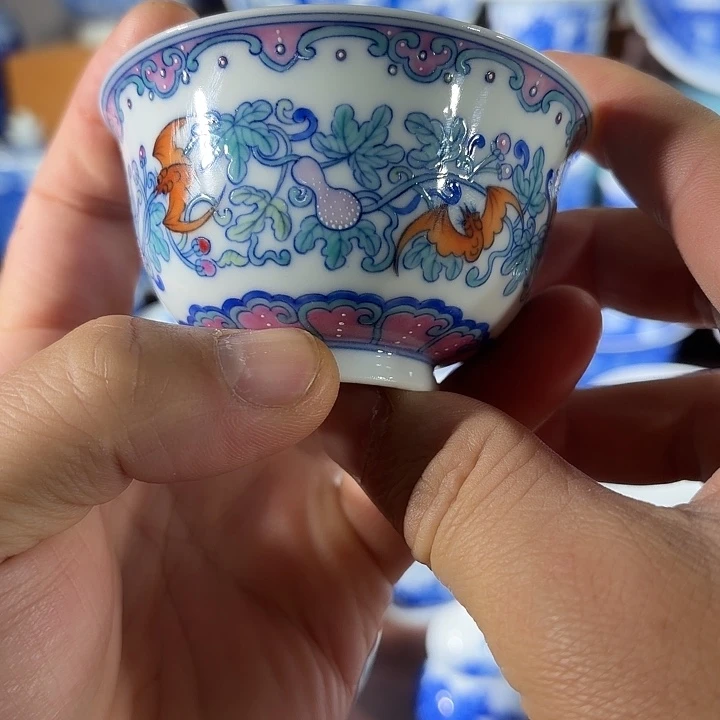 陶杯子手工手绘的陶瓷杯