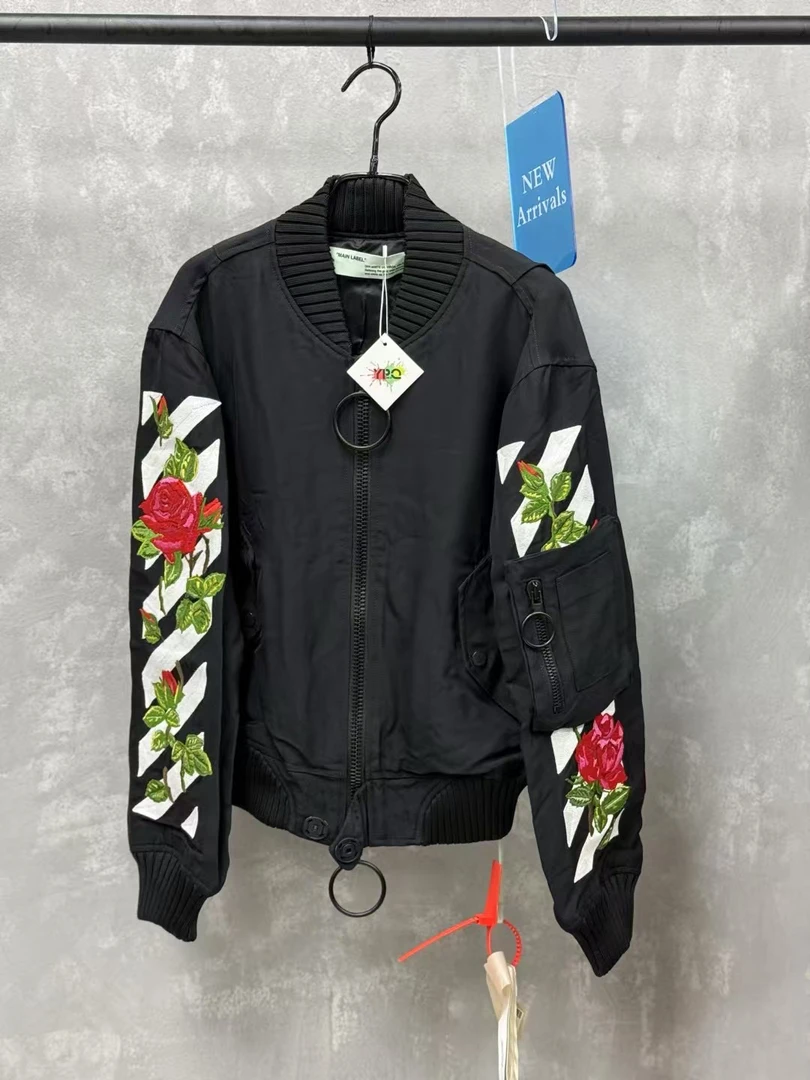 全新未使用 OFF-WHITE OW花卉刺绣夹克 xxs 衣长56 胸围94