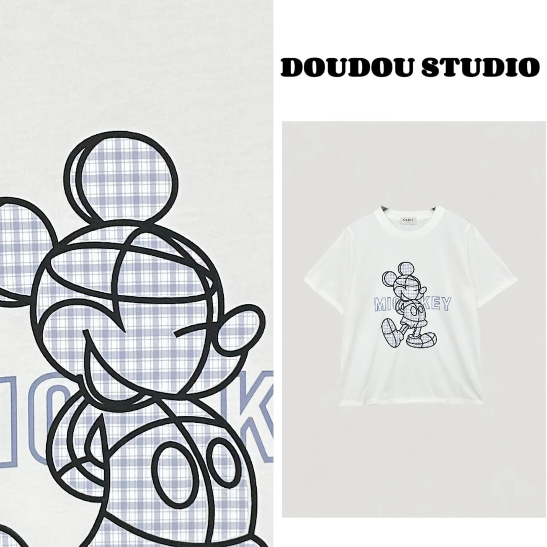 【兜兜】米老鼠 春夏新款卡通宽松休闲短袖T恤 210150