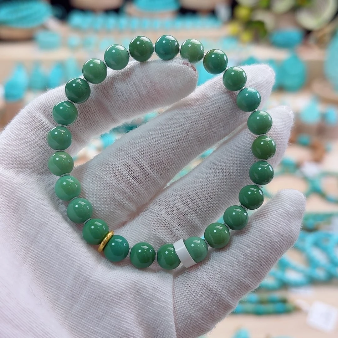 绿松石18K金镶嵌珠宝奇石