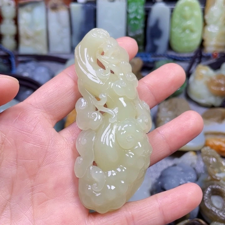 和田玉未镶嵌挂件小*