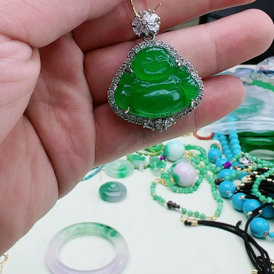 翡翠吊坠(赠链)银S925镶嵌