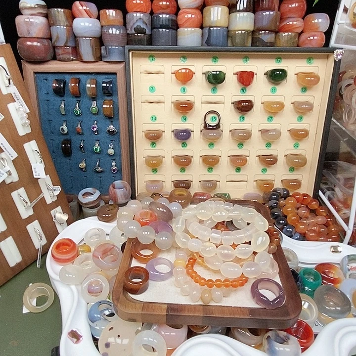 ****木玛瑙/玉髓合金戒指