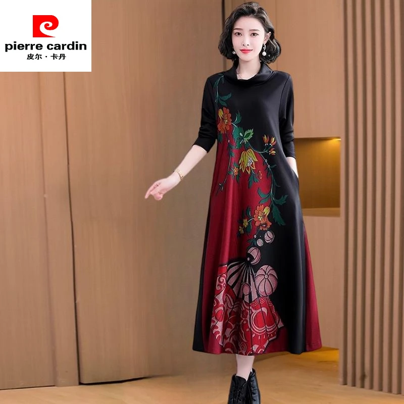 中年妈妈春装连衣裙大码女装春秋裙子中老年高贵洋气贵夫人阔太太