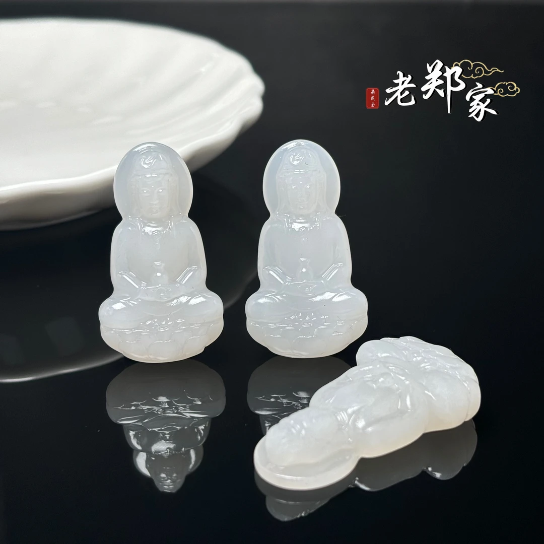 【老郑家】和田玉观音挂件（多样性发一件）1974