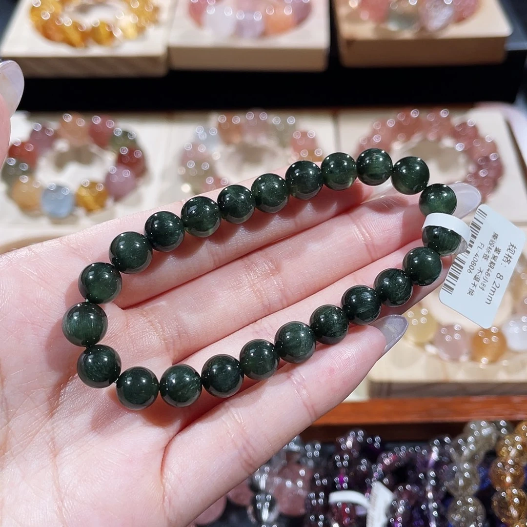 未镶嵌水晶手链绿发晶手链，晶体通透