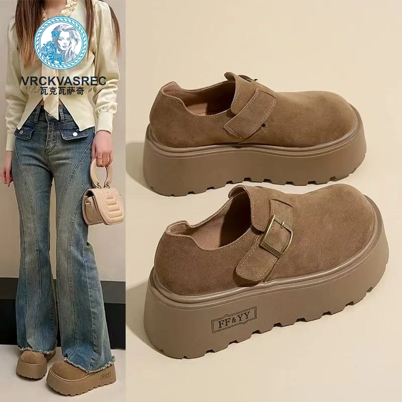 VRCKVASREC瓦克瓦萨奇7CM增高休闲勃肯鞋女2025年秋季新款女鞋