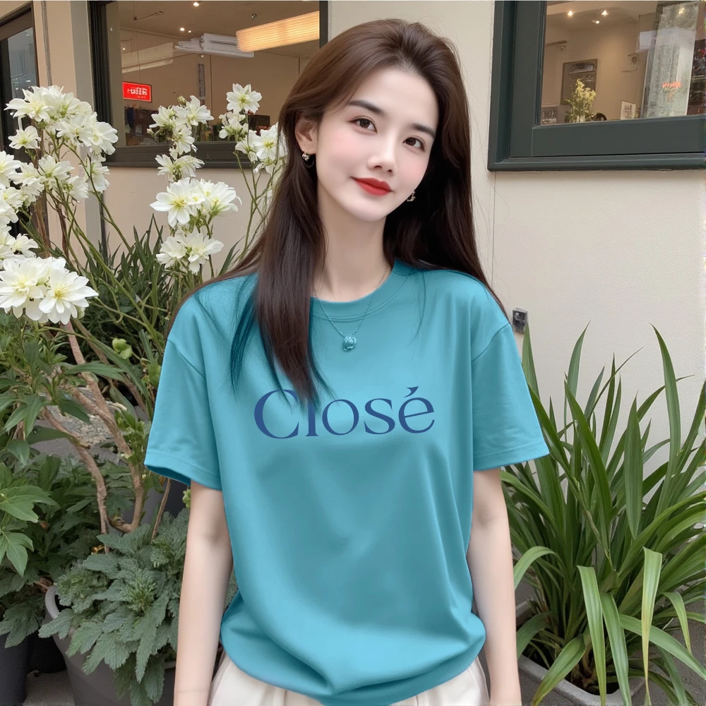 【法式字母】纯棉气质时尚休闲百搭短袖T恤显瘦圆领小众ins夏季
