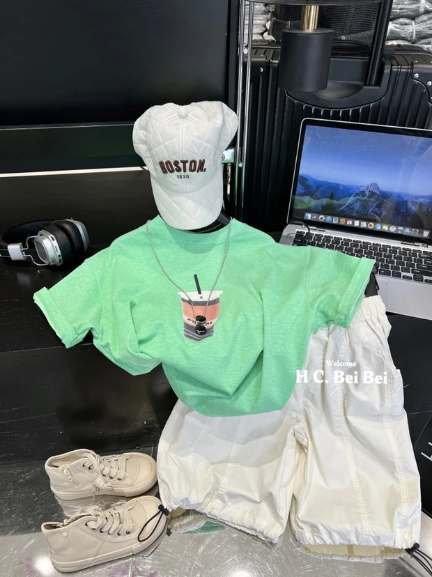 《很可乐》110-160儿童时尚韩版亮色可乐印花T恤8122