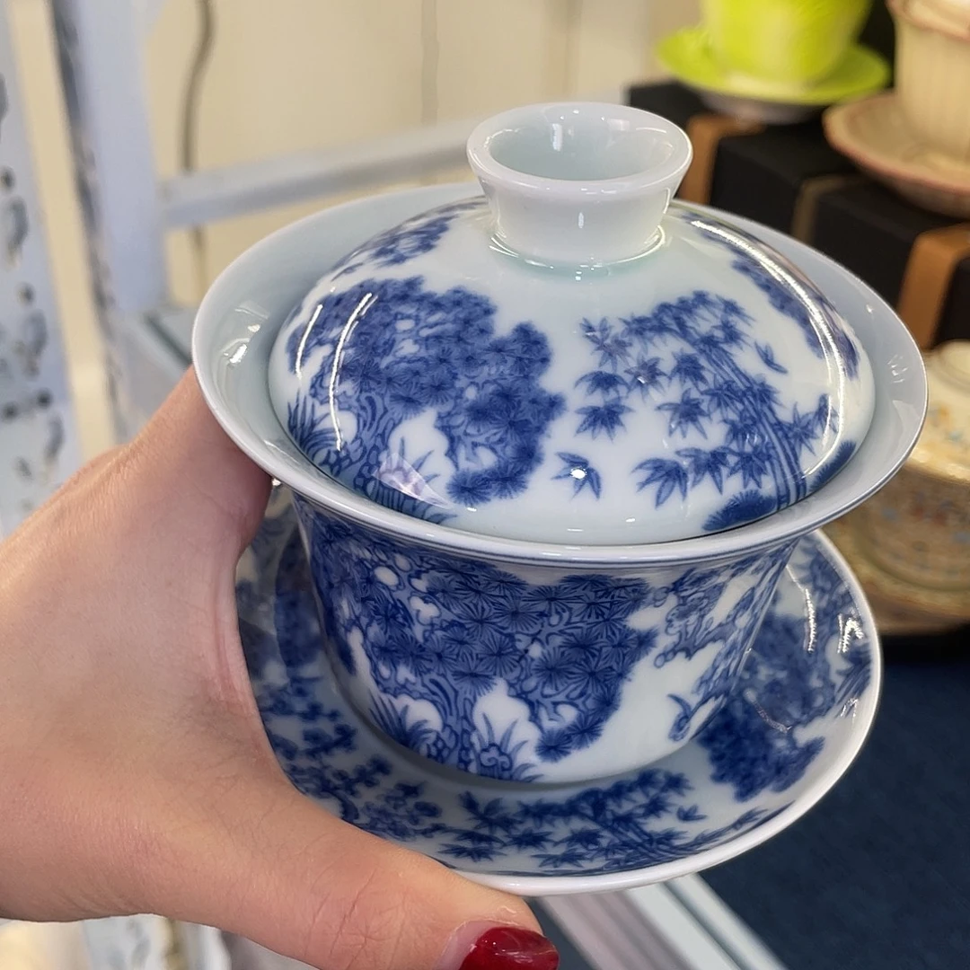 陶景德陶瓷盖碗茶具