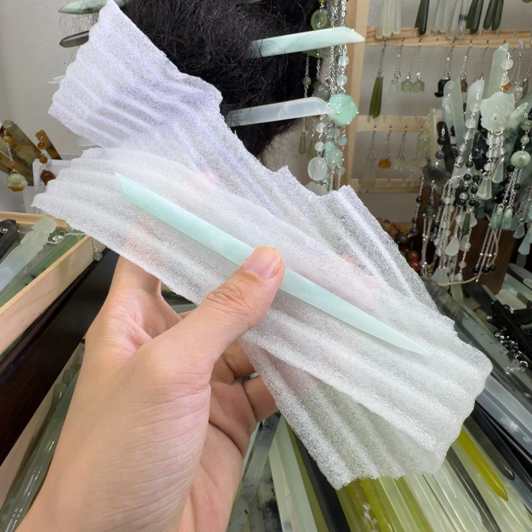 蛇纹石玉合金发饰