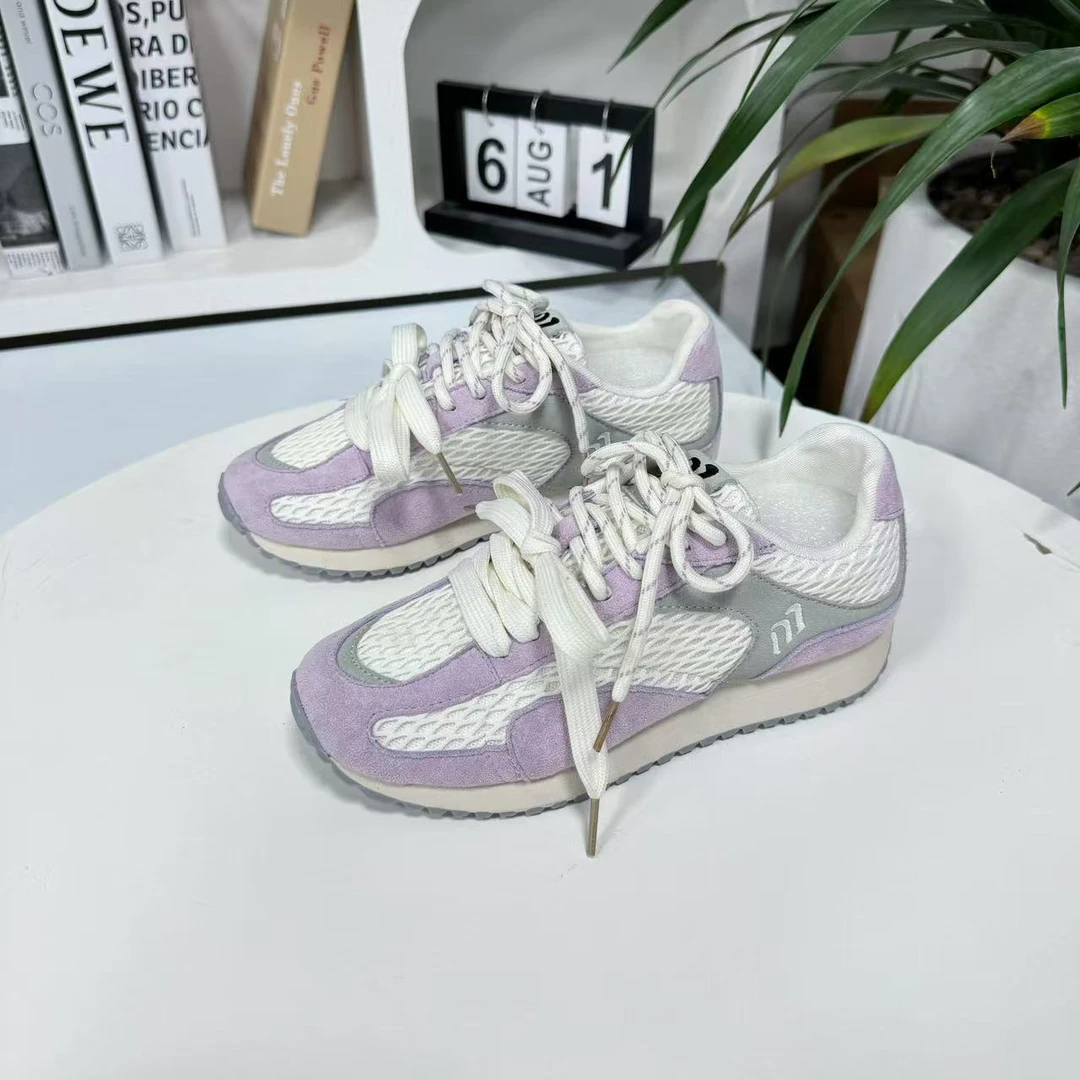 KC875 紫阿甘运动休闲鞋女2025夏季新款网面德训鞋女单网透气女鞋