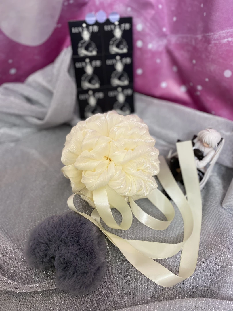 云朵大肠发圈韩版时尚仙气飘飘轻奢网纱超仙手工优雅温柔