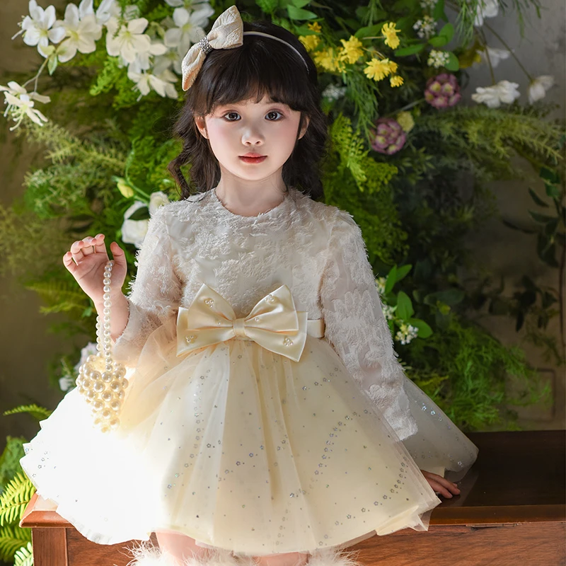 A2700女童连衣裙春装新款洋气儿童裙子春秋小女孩生日礼服公主裙