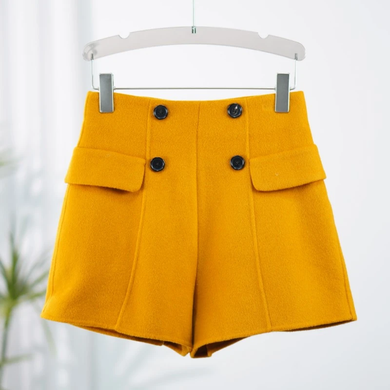 恩系列  F526  女装秋冬高腰外搭短裤赭橙M3463002