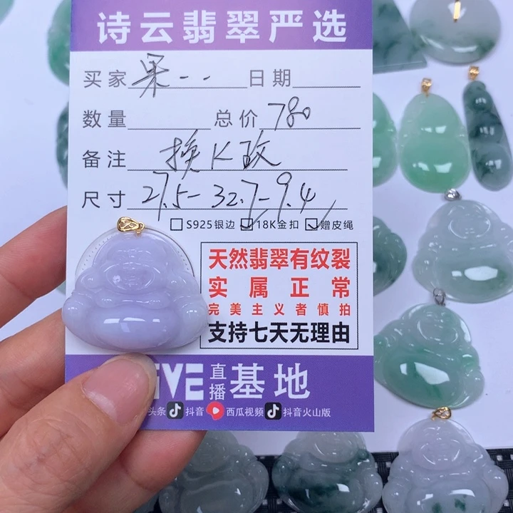 翡翠未镶嵌颈饰果*天