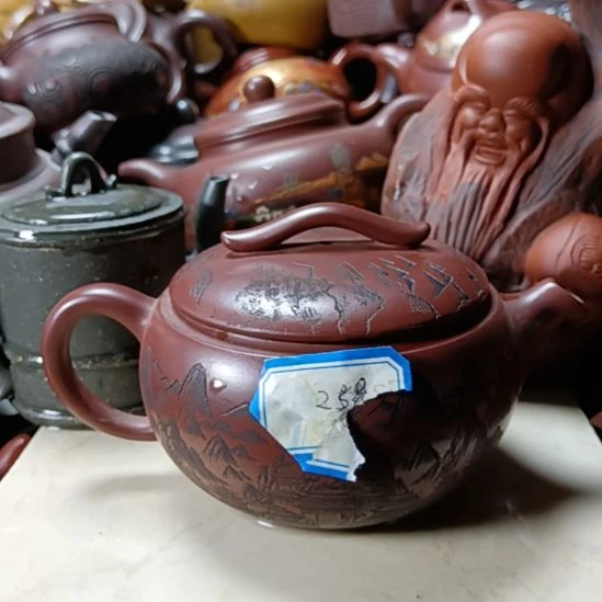 紫砂茶壶宜兴原矿金龙龙砂柴烧手工350cc紫砂壶