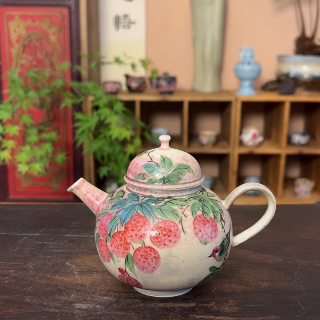 杯柴烧纯手工手绘陶瓷