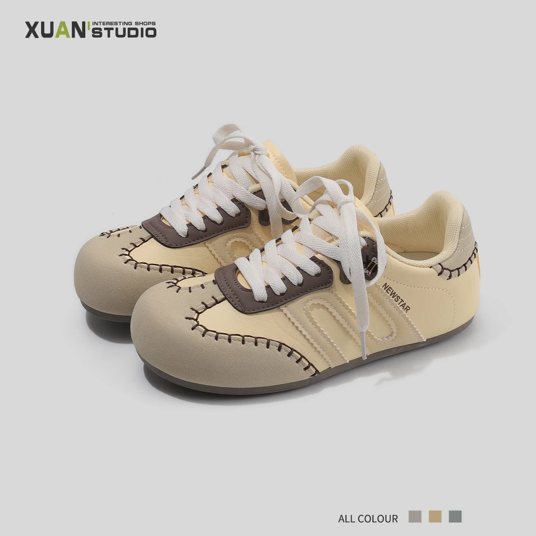 奶呼呼韩系德训鞋2025夏季新款小众百搭板鞋女ins时尚设计鞋子女