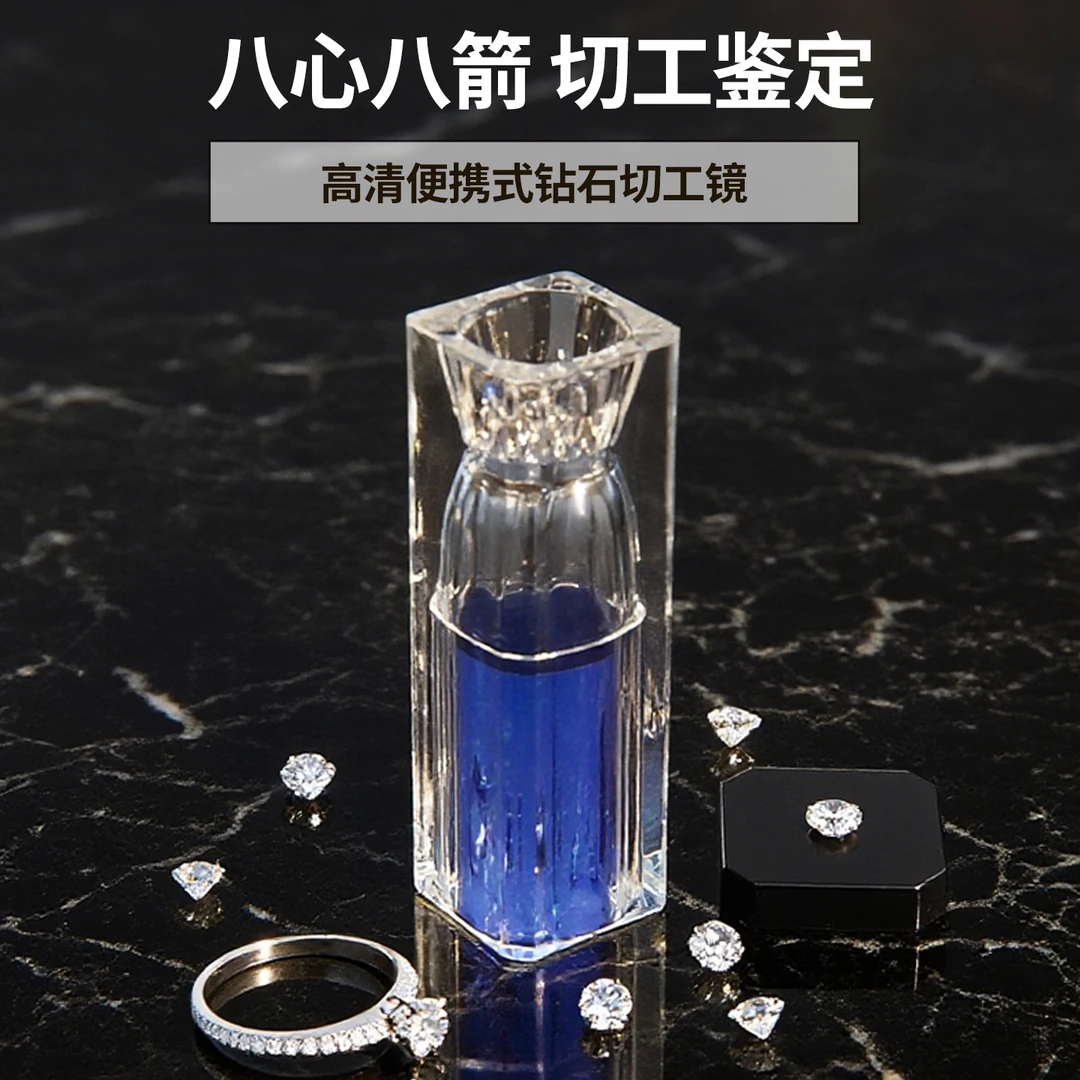 珠宝直播八箭八心钻石切工镜检验检测鉴定工具放大钻戒观察专用
