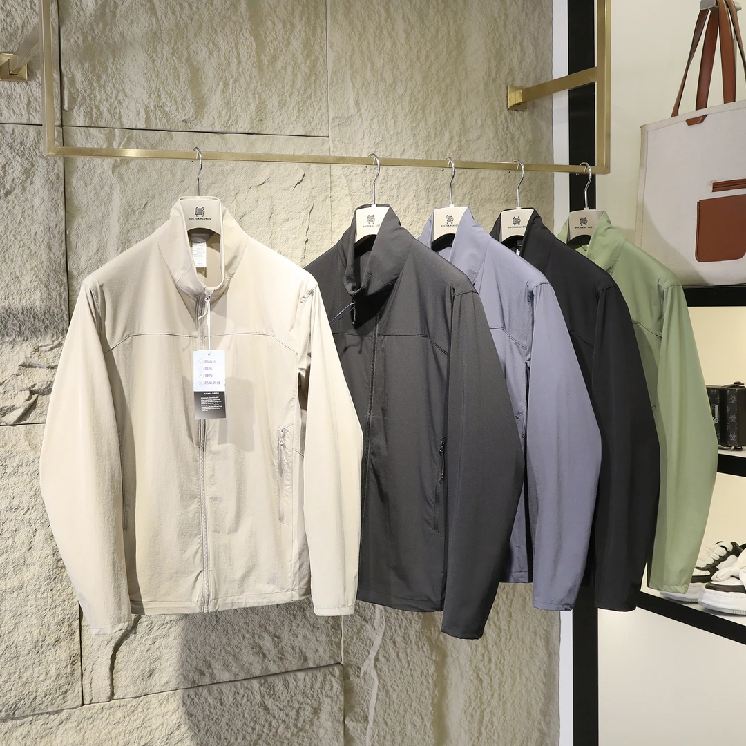 城市机能风2025早秋季新款男士户外运动休闲立领薄款夹克外套1249