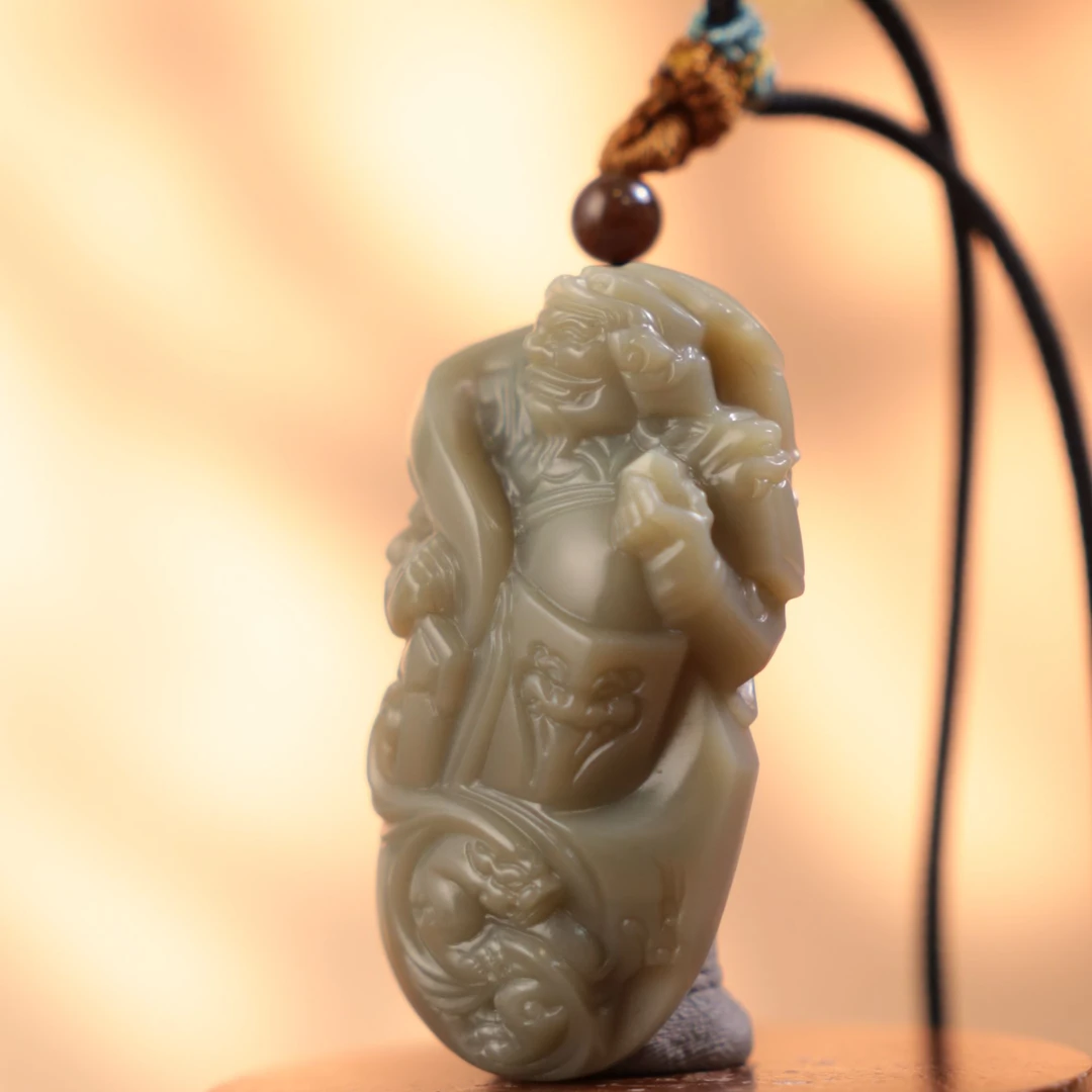 ZH6901二十世纪和田玉天王吊坠