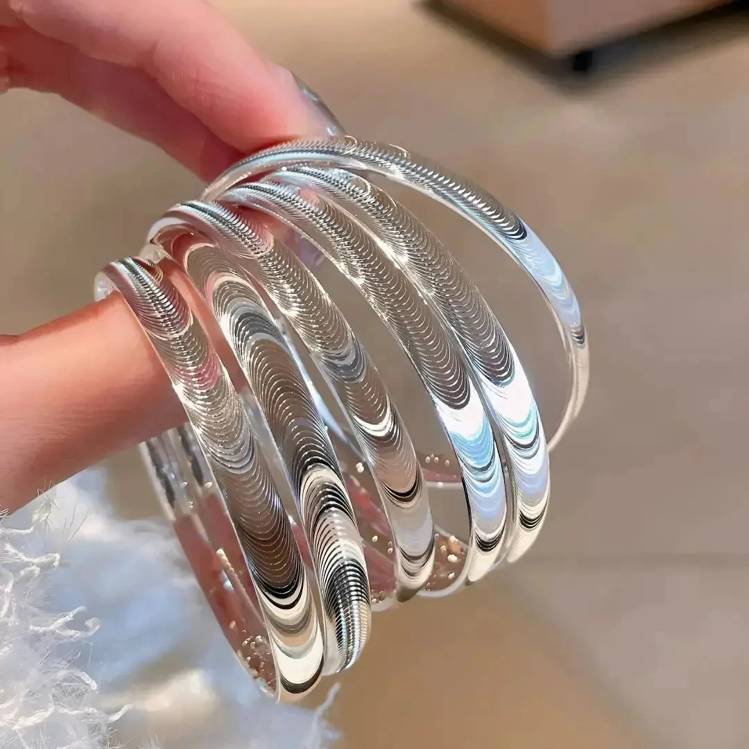 999.9银女猫眼镯子实心