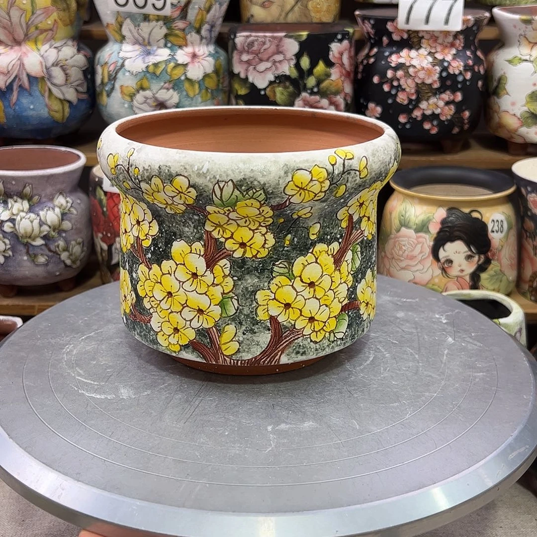 景德镇炫彩手绘口14高12