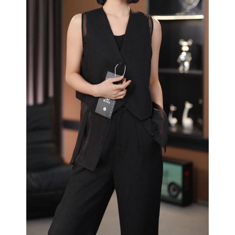 JUDIAN-设计款假两件马甲+裤子8jd861139