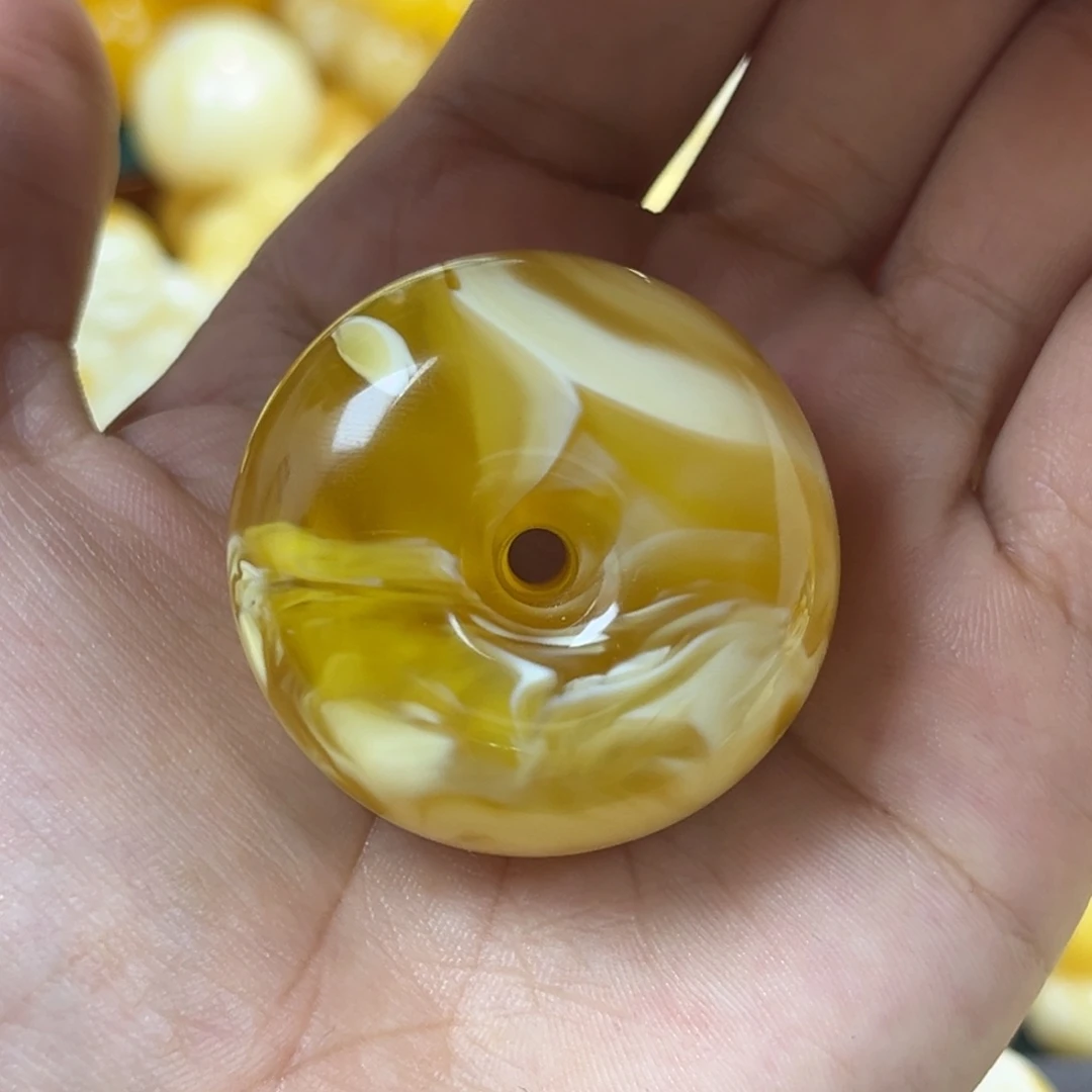 未镶嵌琥珀手链平安扣