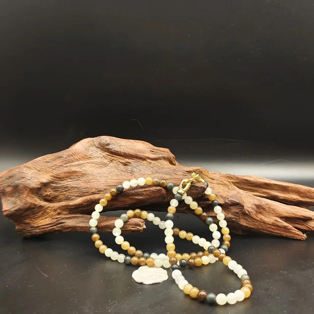 和田玉圆珠项链1811（）