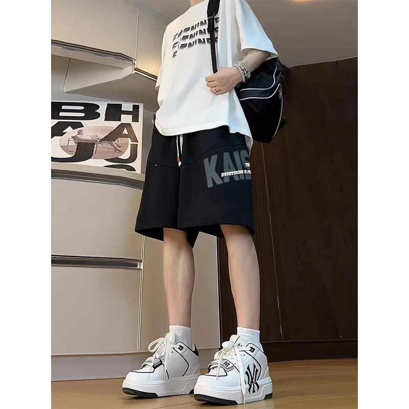 美式4分短裤男潮牌高级感青少年夏季薄款裤子休闲运动篮球5六分裤