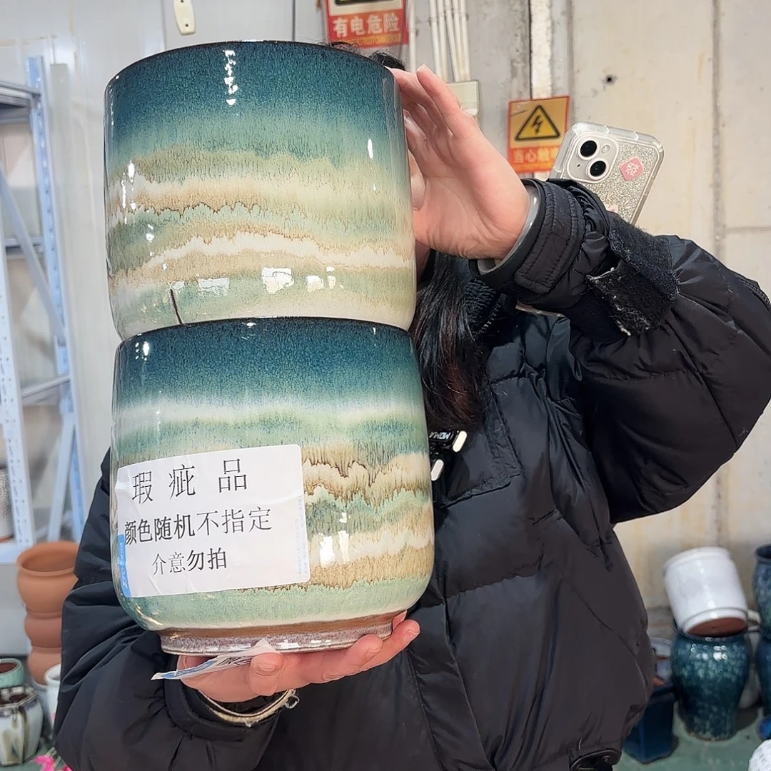 瑕疵两个高20/19红陶