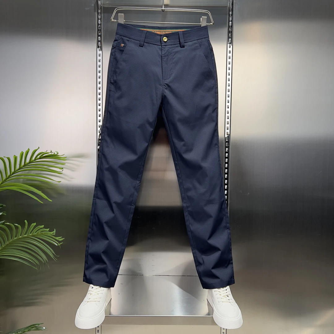 【高端】夏季针织直筒裤长裤薄款商务直筒沙丘废土风潮流时尚休闲裤