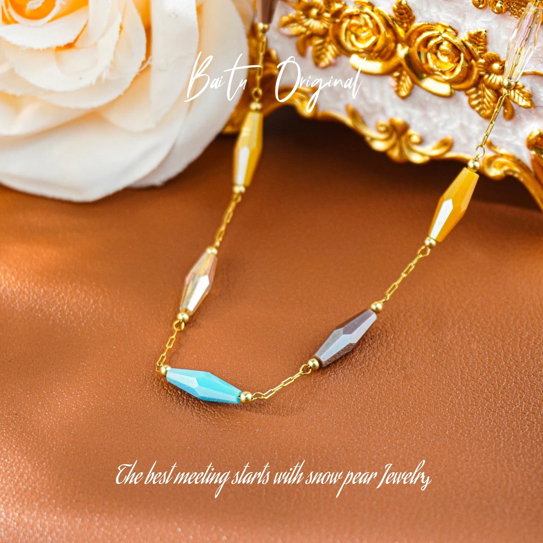 钛钢仿水晶项链 【柏荼】晶 ♠ 轻奢手工 LX3145 项链·中长