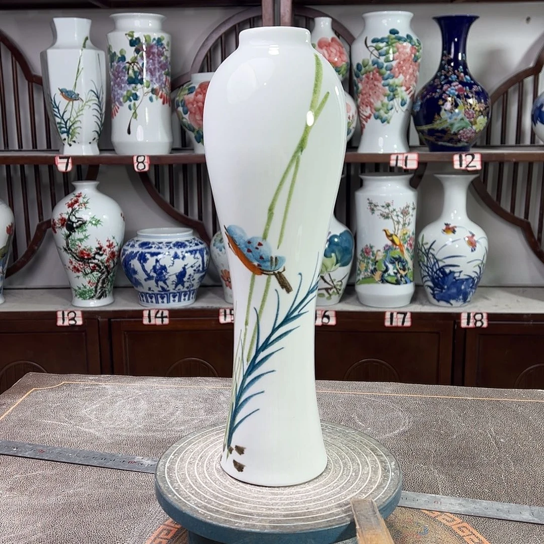 摆件陶景德镇陶瓷美竹