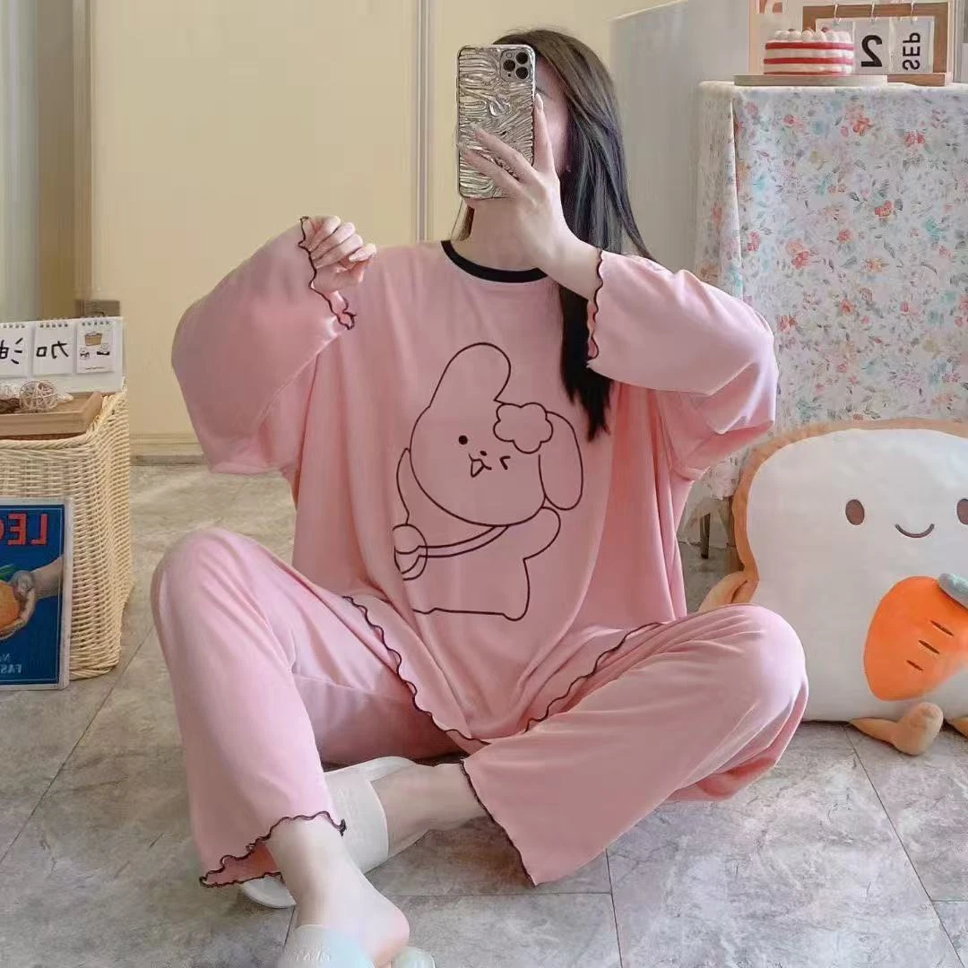 张肉肉小狗卡通睡衣大码100-220斤