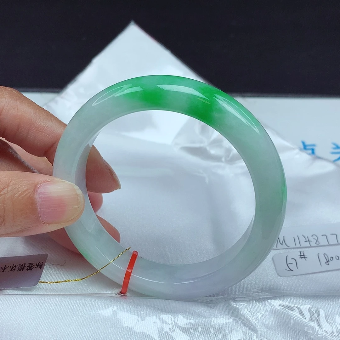 翡翠未镶嵌手镯57圈4877