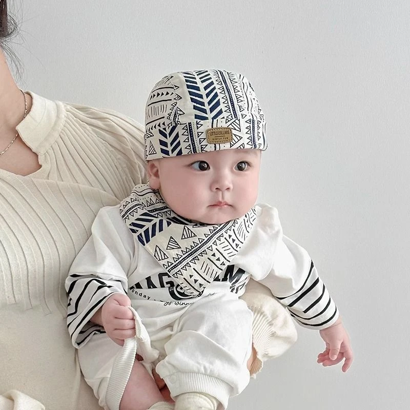 宝宝帽子春秋海盗帽婴幼儿洋气头巾帽新生儿纯棉胎帽可爱护囟门帽