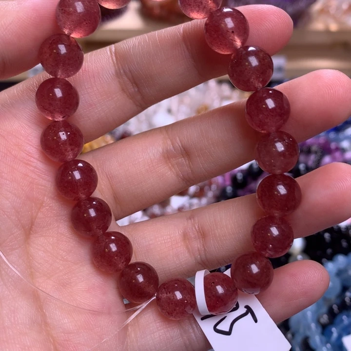 未镶嵌手串水晶9.7星光鸽血红