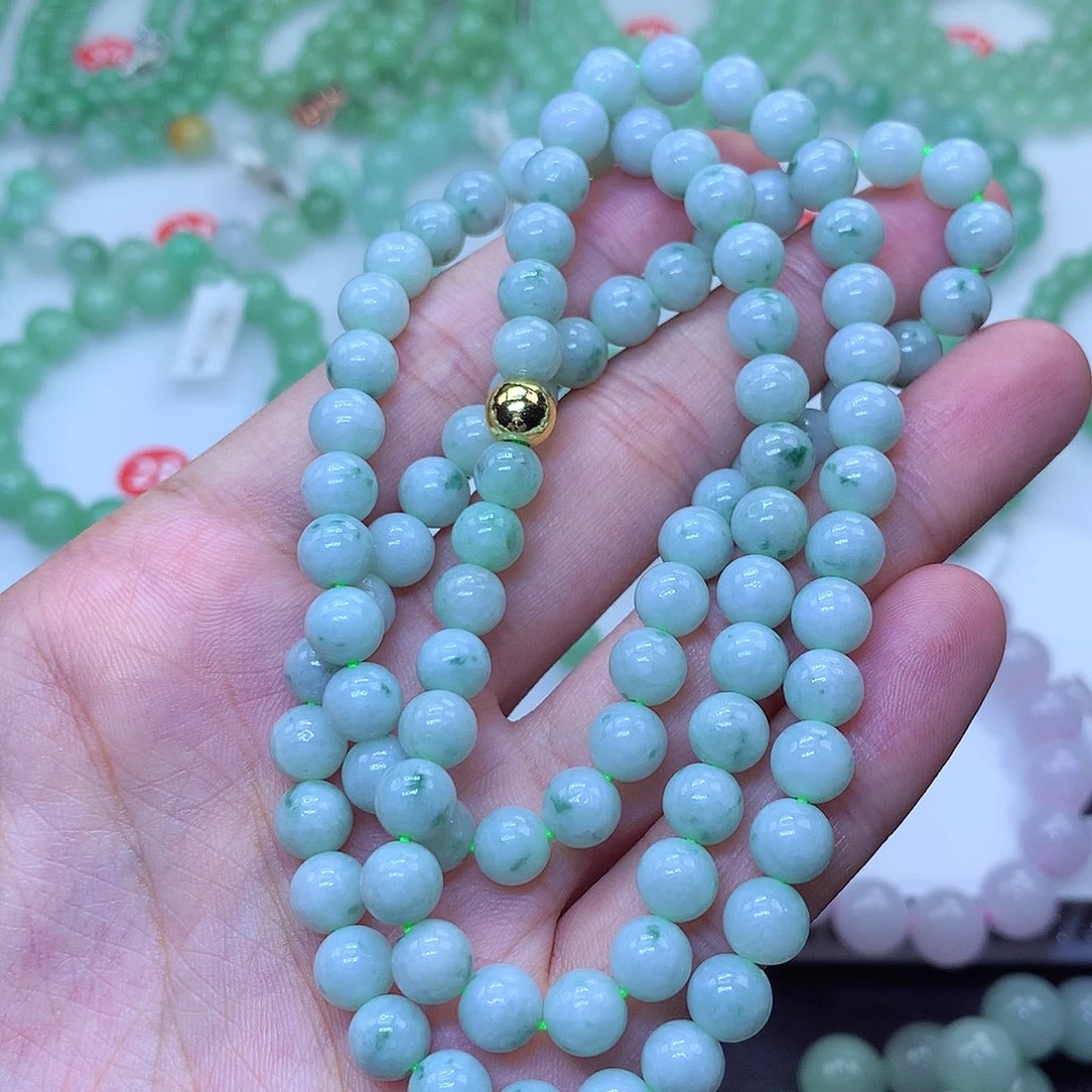 翡翠未镶嵌毛衣链
