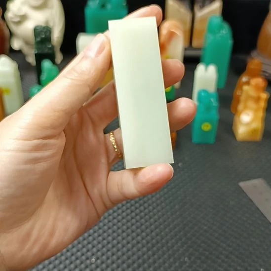 印石寿山石芙蓉青素章