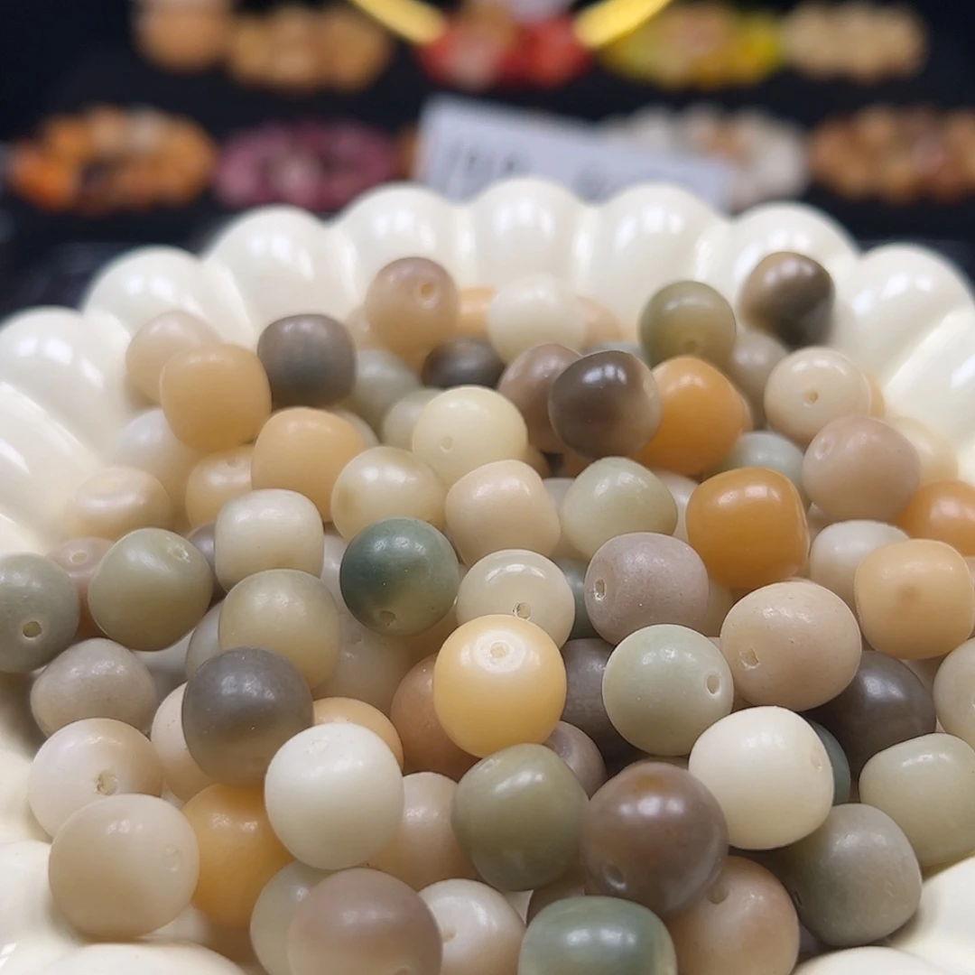 手串菩提根/象牙果卡12老料飘花桶200颗