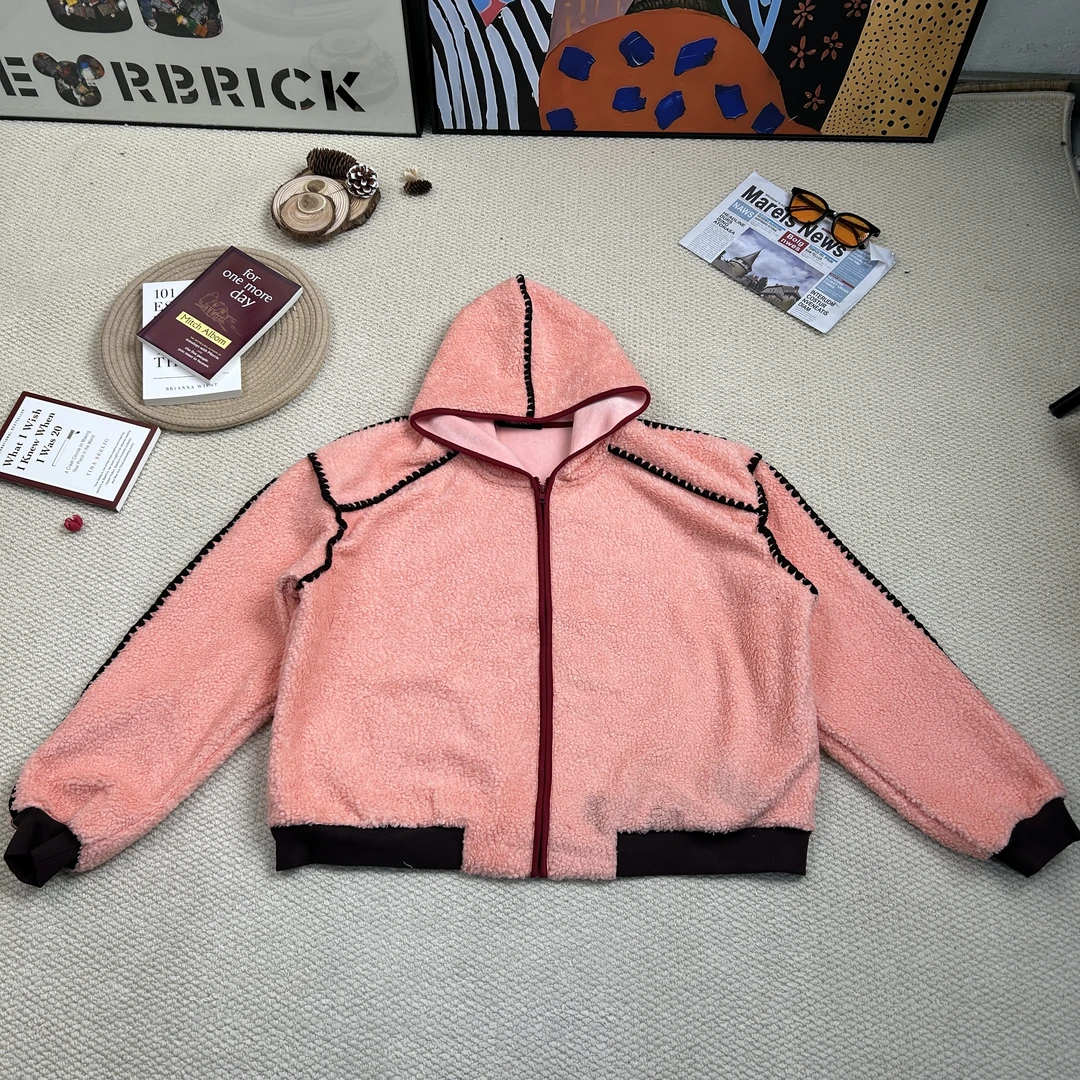 【蟹蟹推荐】2024年秋季新款卡通印花加绒加厚连帽休闲卫衣8293