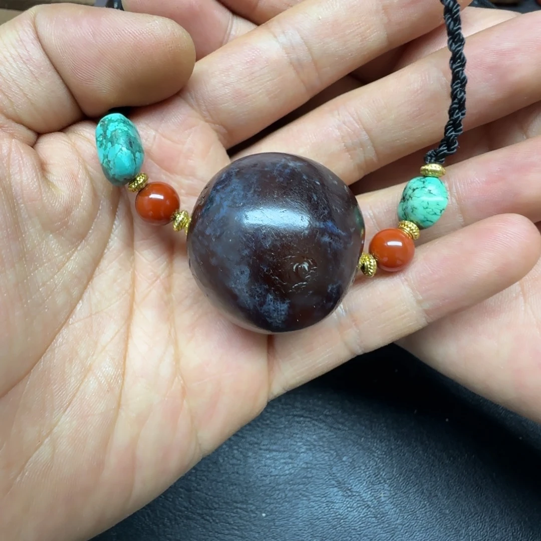 玛瑙/玉髓未镶嵌千岁糖球格萨推荐藏传一件